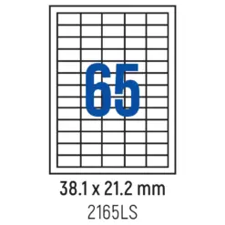 Етикети лепящи 65 бр. 38.1x21.2 мм 100 л. A4 кант 4 Spree бр 1