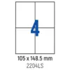 Етикети лепящи 4 бр. 105.0x148.5 мм 100 л. A4 Spree бр 1