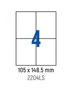 Alternative view of Етикети лепящи 4 бр., 105.0x148.5 мм, 100 л., A4, Spree, каш 10