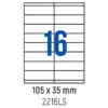 Етикети лепящи 16 бр. 105.0x35.0 мм 100 л. A4 кант 2 Spree бр 1