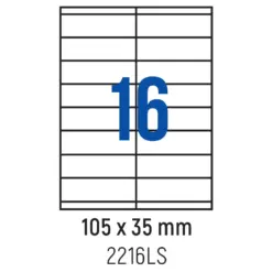 Етикети лепящи 16 бр. 105.0x35.0 мм 100 л. A4 кант 2 Spree бр 1