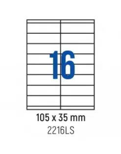 Alternative view of Етикети лепящи 16 бр., 105.0x35.0 мм, 100 л., A4, кант 2, Spree, каш 10