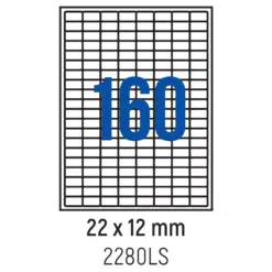 Етикети лепящи овал 160 бр. 22.0x12.0 мм 100 л. A4 Spree бр 1