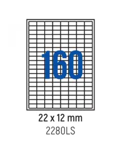 Alternative view of Етикети лепящи овал, 160 бр., 22.0x12.0 мм, 100 л., A4, Spree, каш 10