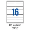 Етикети лепящи 16 бр. 105.0x36.0 мм 100 л. A4 кант 2 Spree бр 1