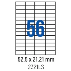 Етикети лепящи 56 бр. 52.5x21.2 мм 100 л. A4 Spree бр 1
