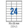 Етикети лепящи 24 бр. 70.0x35.0 мм 100 л. A4 кант 2 Spree бр 1
