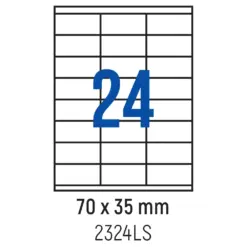 Етикети лепящи 24 бр. 70.0x35.0 мм 100 л. A4 кант 2 Spree бр 1