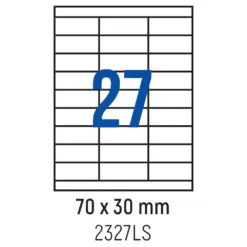 Етикети лепящи 27 бр. 70.0x30.0 мм 100 л. A4 кант 2 Spree бр 1