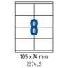 Етикети лепящи 8 бр. 105.0x74.0 мм 100 л. A4 Spree бр 1