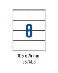 Alternative view of Етикети лепящи 8 бр., 105.0x74.0 мм, 100 л., A4, Spree, каш 10