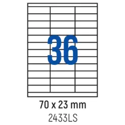 Етикети лепящи 36 бр. 70.0x23.0 мм 100 л. A4 кант 2 Spree бр 1