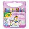 Маркери мини 25 цв. пастелни в куфарче с шаблони и стикери Crayola бр 1