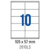 Етикети лепящи 10 бр. 105.0x57.0 мм 100 л. A4 кант 2 Spree бр 1