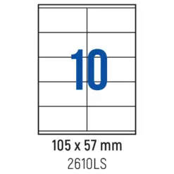 Етикети лепящи 10 бр. 105.0x57.0 мм 100 л. A4 кант 2 Spree бр 1