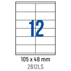 Етикети лепящи 12 бр. 105.0x48.0 мм 100 л. A4 кант 2 Spree бр 1