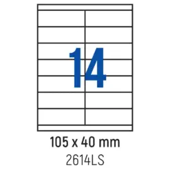 Етикети лепящи 14 бр. 105.0x40.0 мм 100 л. A4 кант 2 Spree бр 1