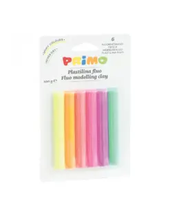 Alternative view of Пластилин 6 цвята Fluo, 100 г, блистер, Primo