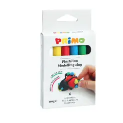 Пластилин 6 цвята 110 г Primo бр 1