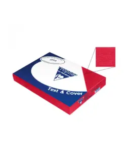 Alternative view of Корици картон лен червени, А4, 270 г/м2, 100 л., Clairefontaine, стек 5