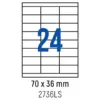 Етикети лепящи 24 бр. 70.0x36.0 мм 100 л. A4 кант 2 Spree бр 1