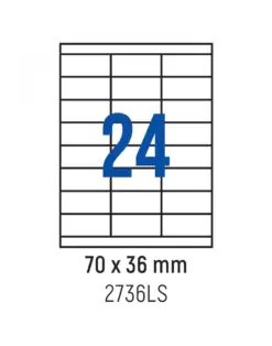 Alternative view of Етикети лепящи 24 бр., 70.0x36.0 мм, 100 л., A4, кант 2, Spree, каш 10