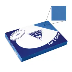Корици картон кожа т. сини А4 240 г/м2 100 л. Clairefontaine бр 1