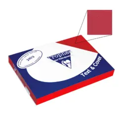 Корици картон кожа червени А4 240 г/м2 100 л. Clairefontaine бр 1