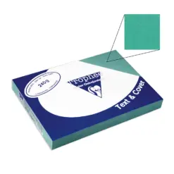 Корици картон кожа зелени А4 240 г/м2 100 л. Clairefontaine бр 1