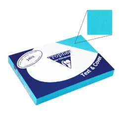 Корици картон кожа св. сини А4 240 г/м2 100 л. Clairefontaine бр 1