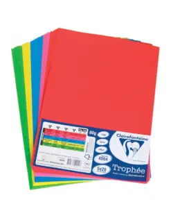 Alternative view of Хартия коп.цв., А4, 80 г/м2, Int. 5х20 листа mix, Clairefontaine