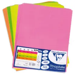 Хартия коп.цв. А4 80 г/м2 Fluo 4х25 листа mix Clairefontaine каш 2500