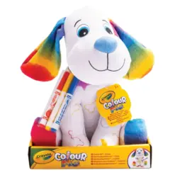 Плюшена играчка за оцветяване с 3 маркера куче Crayola бр 1