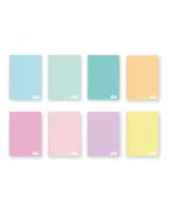 Alternative view of Тетрадка A5 спир. тв.корица Slim UV Pastel Single Colour, 100 л.ред, 2 теми, 80 г/м2, Spree_, кут 40