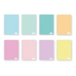 Тетрадка A4 спир. тв.корица Slim UV Pastel Single Colour 100 л.ред 2 теми 80 г/м2 Spree_ бр 1