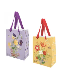 Alternative view of Торбичка подаръчна 26x12x32 см, картон 210 г/м2, Floral, Spree, каш 144