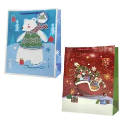 Торбичка подаръчна 31x12x42 см картон 210 г/м2 Christmas Spree бр 1