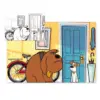 Пъзел двулицев 24 части Pets 41х28 см гръб и 3 стр. за оцветяване Pets бр 1