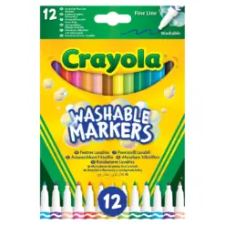 Флумастери 12 цв. тънък връх измиваеми Crayola бр 1