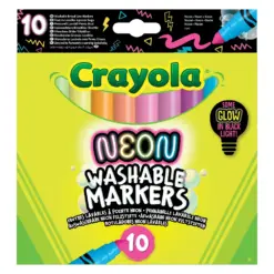 Маркери 10 цв. неон коничен връх измиваеми Crayola бр 1