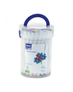 Alternative view of Маркери двувърхи Art Soft Brush / Fine tip, 60 цвята в цилиндър, SpreeArt, каш 18