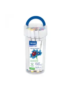 Alternative view of Маркери двувърхи Art Soft Brush / Fine tip, 12 цвята в цилиндър, SpreeArt