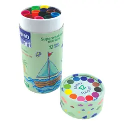 Маркери Superwashable 12 цвята конус Ø 7 мм картонен тубус SpreeArt бр 1