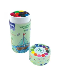 Alternative view of Маркери Superwashable, 12 цвята, конус Ø 7 мм, картонен тубус, SpreeArt, каш 96
