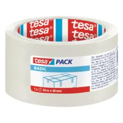 Лента Опаковъчна Basic прозрачна 48 мм х 50 м Tesa бр 1