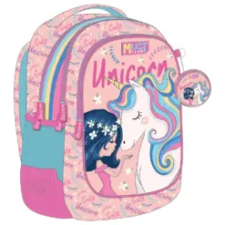 Раница с 3 ципа Girl & Unicorn 43x32x18 Must бр 1