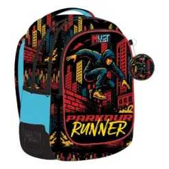 Раница с 3 ципа Parkour Runner 43x32x18 Must бр 1