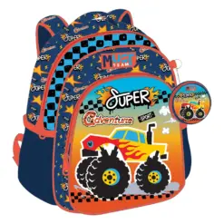 Раница детска с 2 ципа Monster Car 31x27x10 Must бр 1