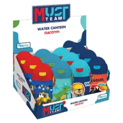 Бутилка за вода със сламка 650 мл 4 дизайна 7x24 Must бр 1