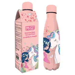 Бутилка за вода метална Vacuum 500 мл Cute Unicorn Must бр 1
